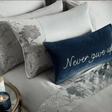 Amanda Holden Audrey Silver Bedding Set - Duvet Cover & 2 Pillow Cases