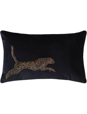 Agent Provocateur Black with Gold Sequined Cheetah Cushion